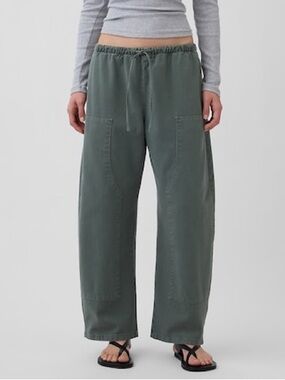 NWT Gap Double Knee Barrel Pants Green